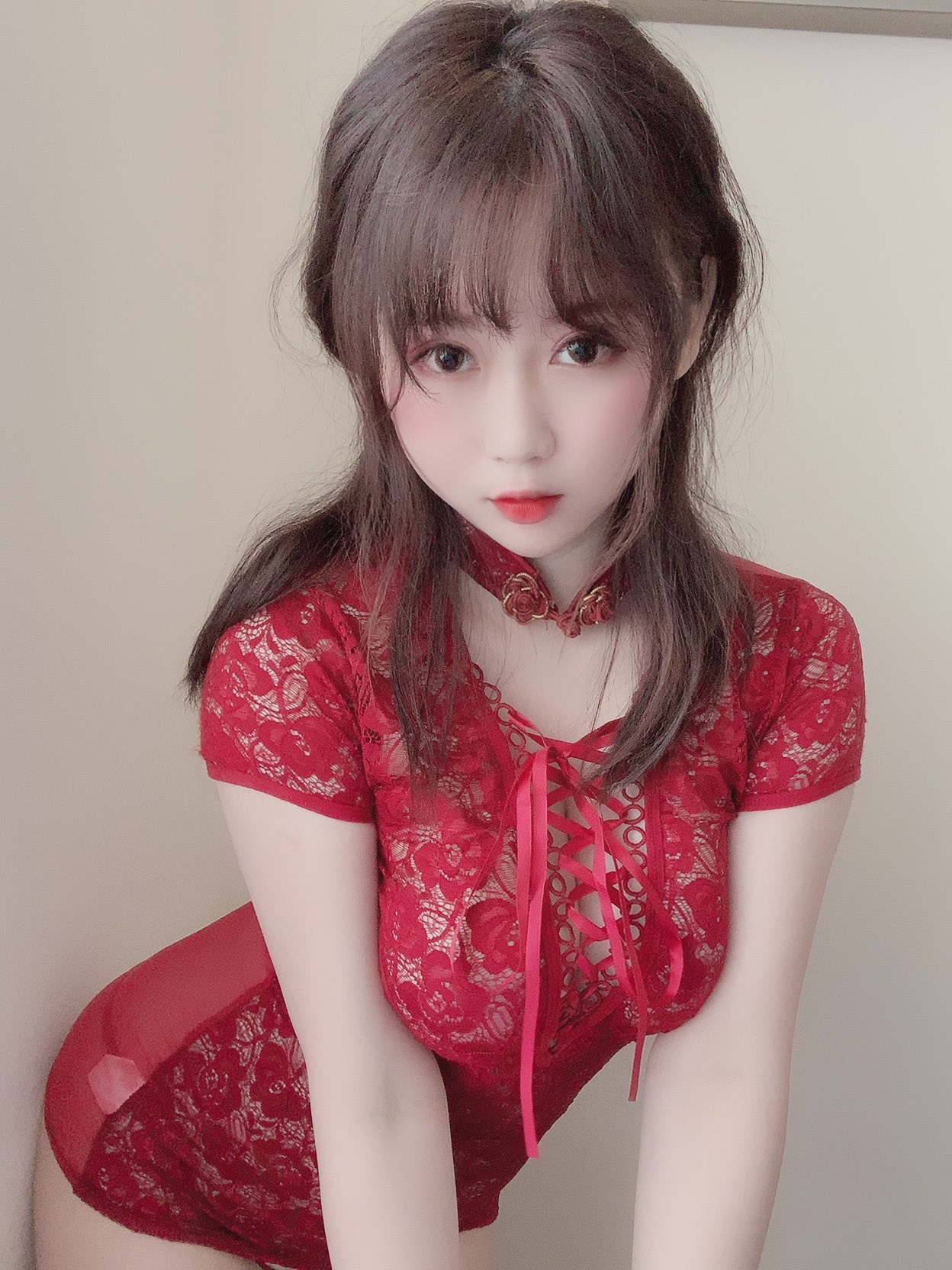 It's yi Jiang. - Red cheongsam(6)